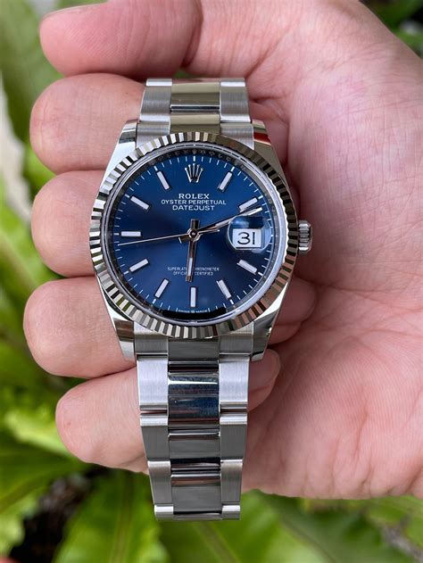 rolex datejust 36mm blue dial review|Rolex 36mm Datejust for sale.